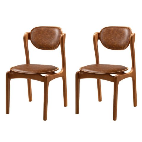 Conjunto com 2 Cadeiras de Jantar Solaris Soft Moderna Mobília
