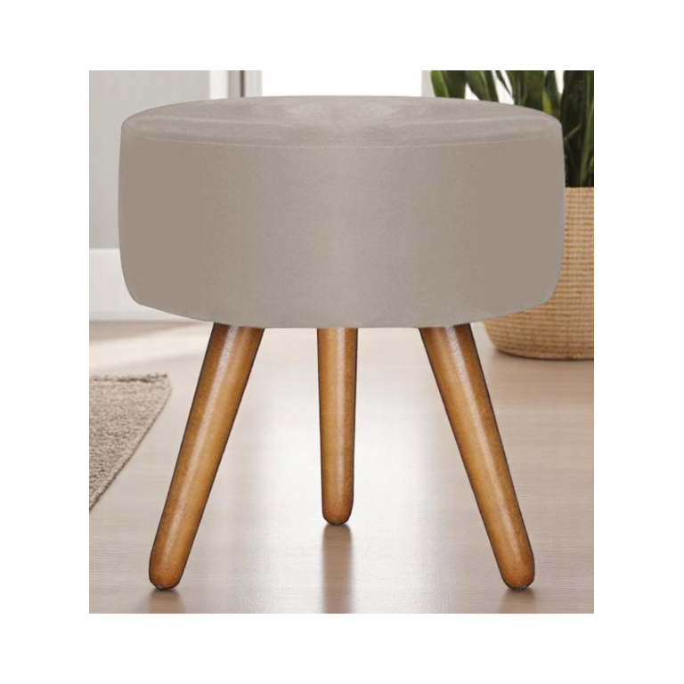 Puff Redondo Bali Decorativo Suede Creme - Fri Varejo Puff Redondo Bali Decorativo Suede Creme - Fri Varejo