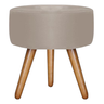 Puff Redondo Bali Decorativo Suede Creme - Fri Varejo - 2
