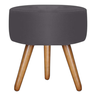 Puff Redondo Bali Decorativo Suede Cinza - Fri Varejo - 2