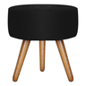 Puff Redondo Bali Decorativo Suede Preto - Fri Varejo - 2