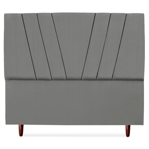 Cabeceira Casal 140 Cm com Frame Belgica Suede Cinza Artte Cinza