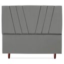 Ver imagem 1 de Cabeceira Casal 140 Cm com Frame Belgica Suede Cinza Artte Cinza