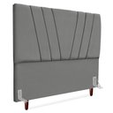 Ver imagem 4 de Cabeceira Casal 140 Cm com Frame Belgica Suede Cinza Artte Cinza
