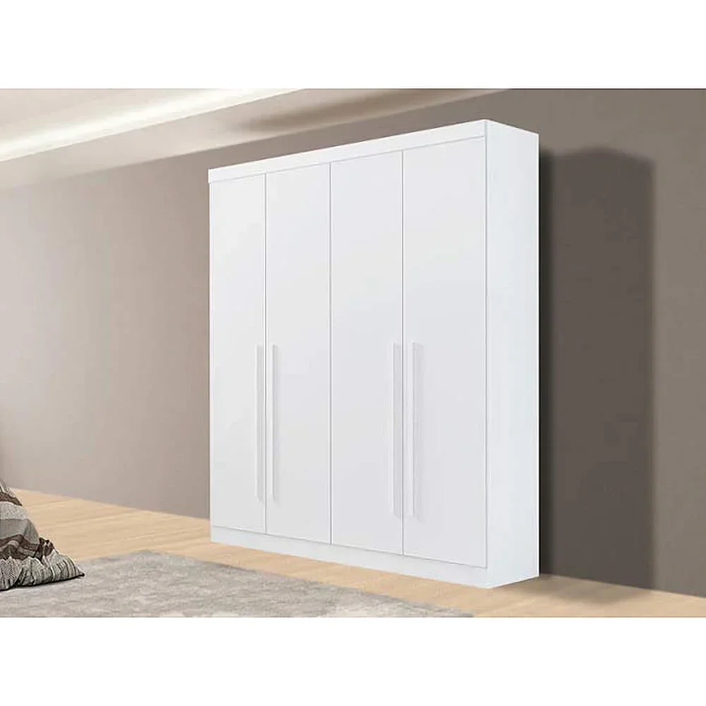 Ver imagem 2 de Guarda Roupa Da Vinci Casal 4 Portas 3 Gavetas D Doro Branco