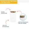 Conjunto 5 Potes Vidro Herméticos com Tampa de Bambu - Oikos - 4