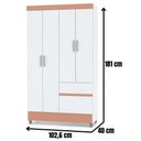 Ver imagem 2 de Guarda Roupa Solteiro Ideal Plus 4 Portas Branco Camarim Flex Vr