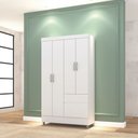 Ver imagem 6 de Guarda Roupa Solteiro Ideal Plus 4 Portas Branco Camarim Flex Vr