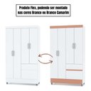 Ver imagem 4 de Guarda Roupa Solteiro Ideal Plus 4 Portas Branco Camarim Flex Vr