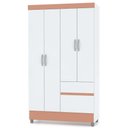 Ver imagem 1 de Guarda Roupa Solteiro Ideal Plus 4 Portas Branco Camarim Flex Vr
