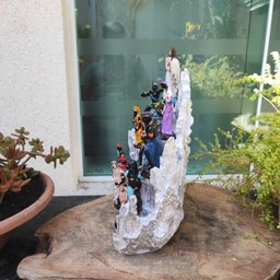 Altar Congá com 12 Orixás de 10 Cm Umbanda Branco e Prata - 7