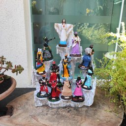 Altar Congá com 12 Orixás de 10 Cm Umbanda Branco e Prata - 3