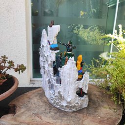 Altar Congá com 12 Orixás de 10 Cm Umbanda Branco e Prata - 5