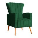 Ver imagem 2 de Kit 02 Poltrona Decorativa Melinda Veludo Verde - Fm