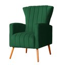 Ver imagem 3 de Kit 02 Poltrona Decorativa Melinda Veludo Verde - Fm