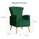 Ver imagem 6 de Kit 02 Poltrona Decorativa Melinda Veludo Verde - Fm