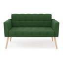 Ver imagem 3 de Sofá Namoradeira Elisa Suede Pés Palito Castanho - D’Rossi Verde