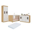 Ver imagem 2 de Quarto de Bebê Completo com Berço Americano 3 em 1 e Colchão Incluso Flor Multimóveis MP4933