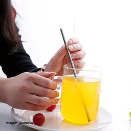 Canudo De Inox Metal Reutilizável Ecológico 4 Unidades 21cm - 2