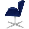 Poltrona Decorativa Tulipa Azul Royal Base Giratória - 3