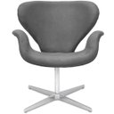 Ver imagem 1 de Poltrona Decorativa Tulipa Cinza Base Giratória