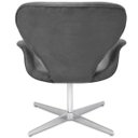 Ver imagem 4 de Poltrona Decorativa Tulipa Cinza Base Giratória