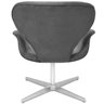 Poltrona Decorativa Tulipa Cinza Base Giratória - 4