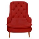 Ver imagem 3 de Kit 2 Poltronas Decorativas Lille Suede Vermelho - Dominic Decor