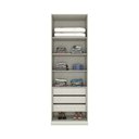 Ver imagem 3 de Guarda Roupa Modulado 2 Portas Espelho 3 Gavetas Bellagio Casa 812