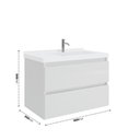 Ver imagem 3 de Gabinete para Banheiro Daniella 66 cm Branca com Bancada Sintética Branca