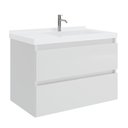 Ver imagem 4 de Gabinete para Banheiro Daniella 66 cm Branca com Bancada Sintética Branca