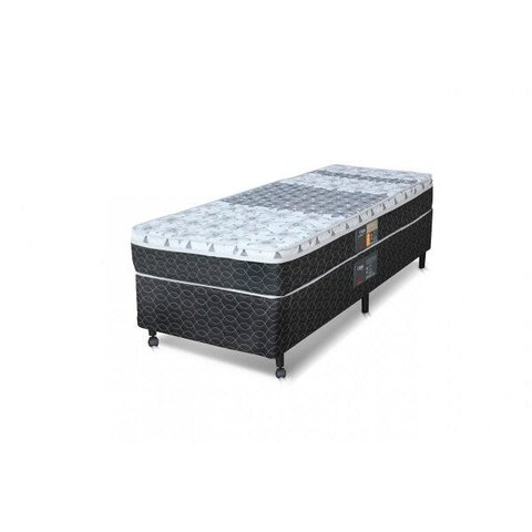 Cama Box + Colchão Castor Solteiro Molas Bonnel Class One Face 88x188x65cm