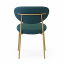 Ver imagem 4 de Kit com 4 Cadeiras Lívia com Estrutura em Aço Dourado – Exclusiva Linho Lincoln Verde
