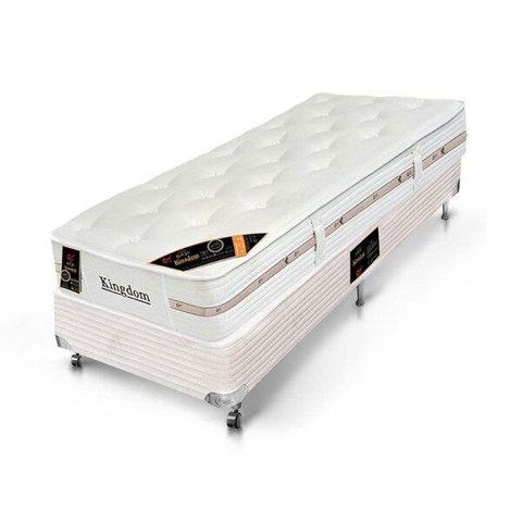 Cama Box + Colchão Castor Solteiro Kingdom Aloe Vera 88x188x72cm