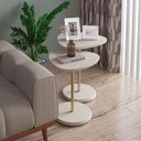 Ver imagem 1 de Mesa Canto Bia Kit 2 Peças 100% Mdf Off White - Pnr Móveis