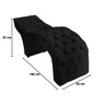Maca Estofada Capitonê Clínica Salão Estética Suede Marta:Preto - 3