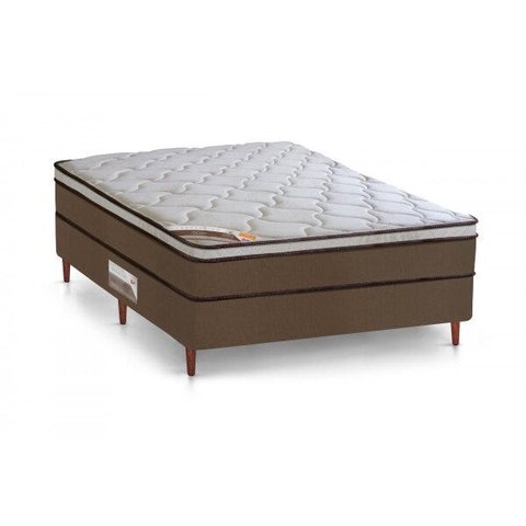 Cama Box + Colchão Castor Casal Innovation Molas Pocket One Face 138x188x67cm
