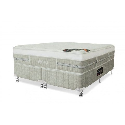 Cama Box + Colchão Castor Casal Eurotop Summer & Winter 138x188x74cm