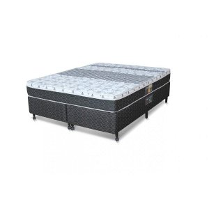 Cama Box + Colchão Castor Queen Size Molas Bonnel Class One Face 158x198x65cm