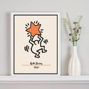 Ver imagem 1 de Quadro Keith Haring - The Star 45x34cm - com Vidro:madeira Branca