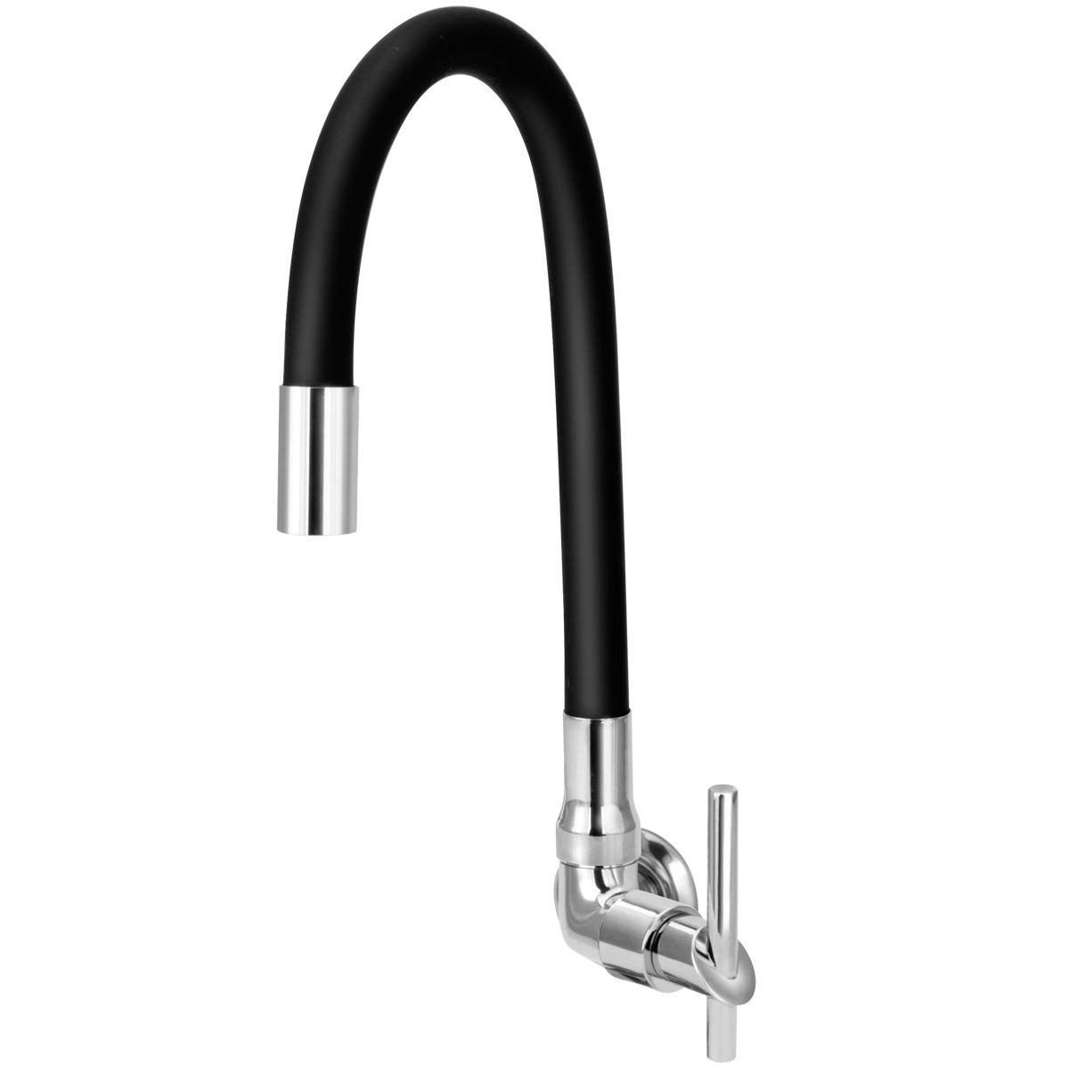 Torneira Gourmet Flexível de Cozinha Parede Preta 1/4 de Volta C61 Casagrande Mundial - 1