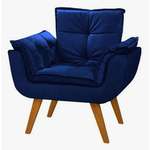 Poltrona Decorativa Opala Suede Composê Estampado - Dora Bela - 0129