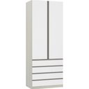 Ver imagem 1 de Guarda-roupa Solteiro Luciane 2 Portas 4 Gavetas Prime Plus 90 Cm