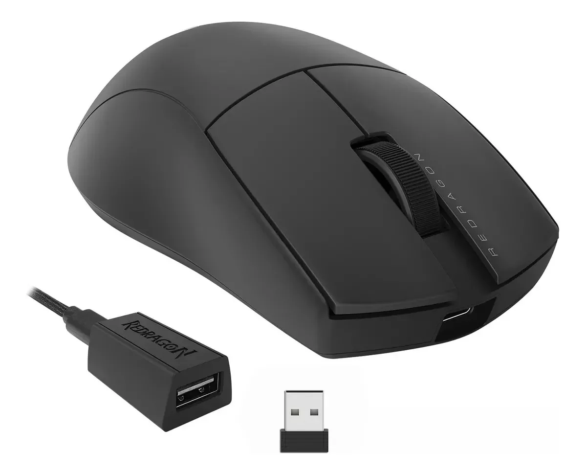 Mouse Gamer sem Fio Redragon King M916-pro 26000 Dpi Wireless Rgb Cor Preto
