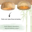 Ver imagem 2 de Luminaria de Bambu Teto Artesanal Fibra Natural Sala Nat66