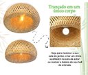 Ver imagem 4 de Luminaria de Bambu Teto Artesanal Fibra Natural Sala Nat66