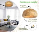Ver imagem 5 de Luminaria de Bambu Teto Artesanal Fibra Natural Sala Nat66