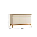 Ver imagem 4 de Buffet Balcão Aparador Sala Magnum 140 Edn:off White/cedro