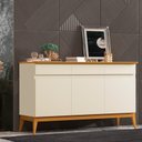 Ver imagem 3 de Buffet Balcão Aparador Sala Magnum 140 Edn:off White/cedro