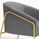 Ver imagem 7 de Poltrona Sala Industrial Alta Dourado Stella Linho D03 - D’Rossi